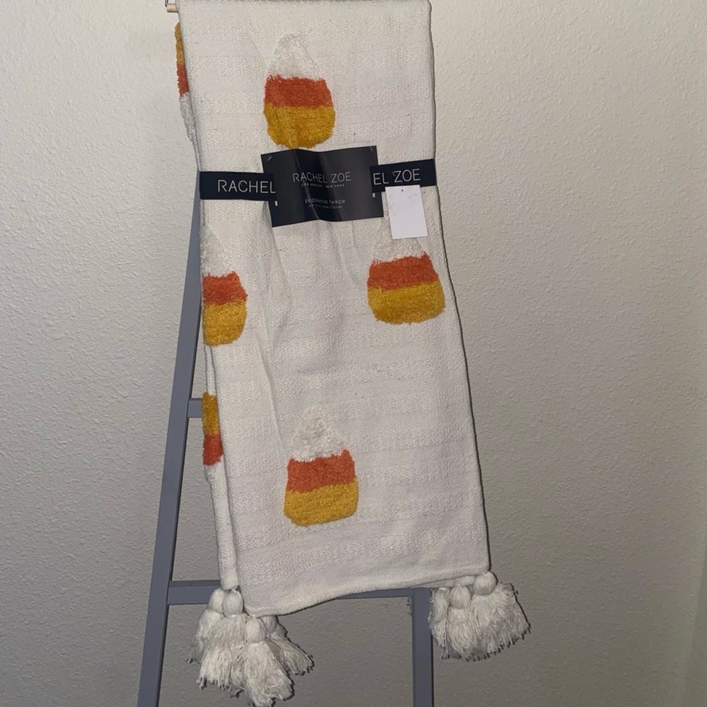 Rachel Zoe Candy Corn blanket new with tags